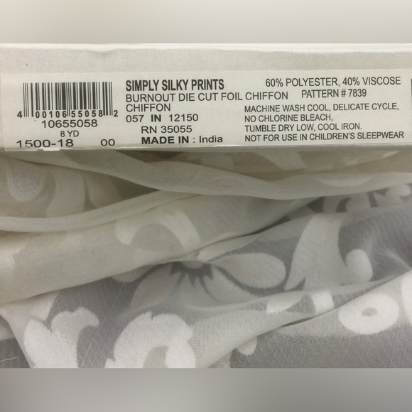 Chiffon Scarf, circular 42” diameter - Picture 3 of 9